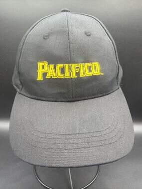 Pacifico Beer Logo Adjustable Strapback Baseball Hat Cap Gray Embroidered